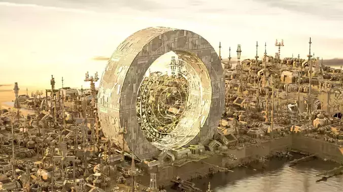 A stunning sci-fi scene