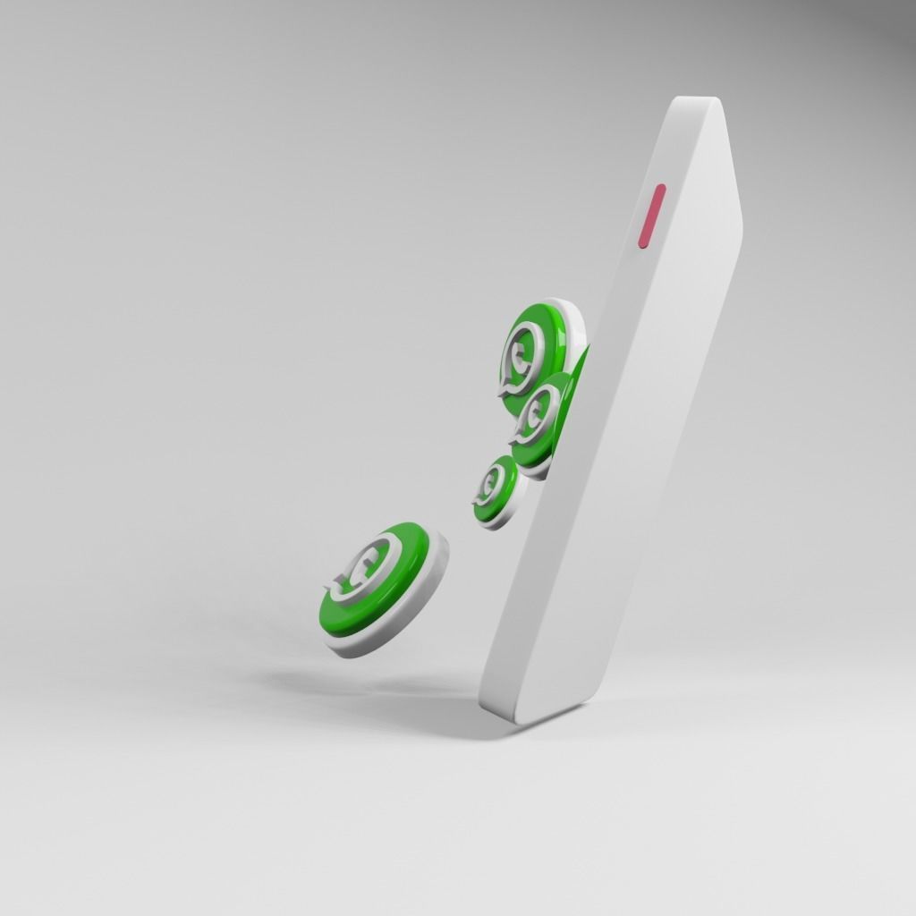 Smartphone logo 3D model_2