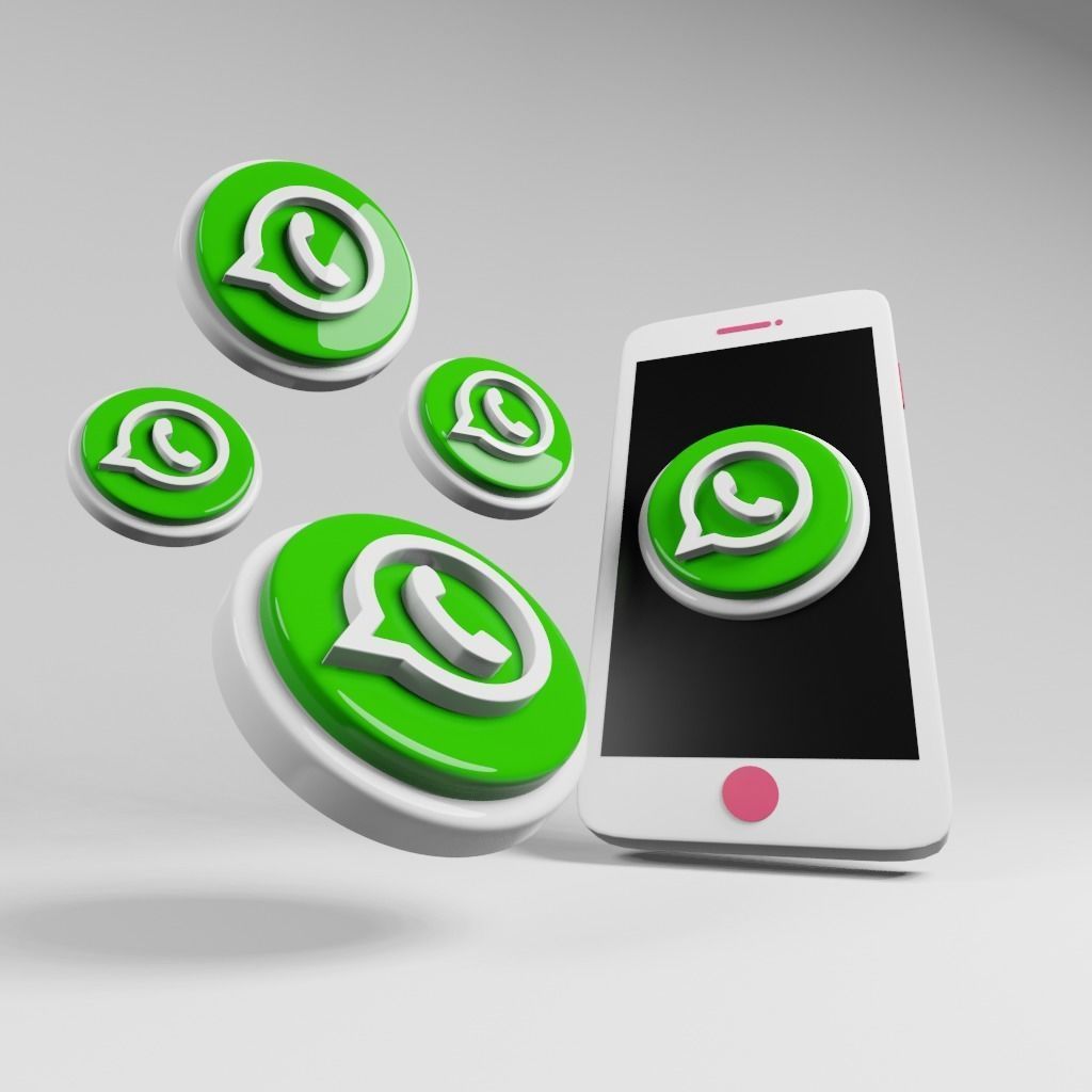 Smartphone logo 3D model_1