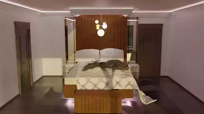 bedroom with bed in it