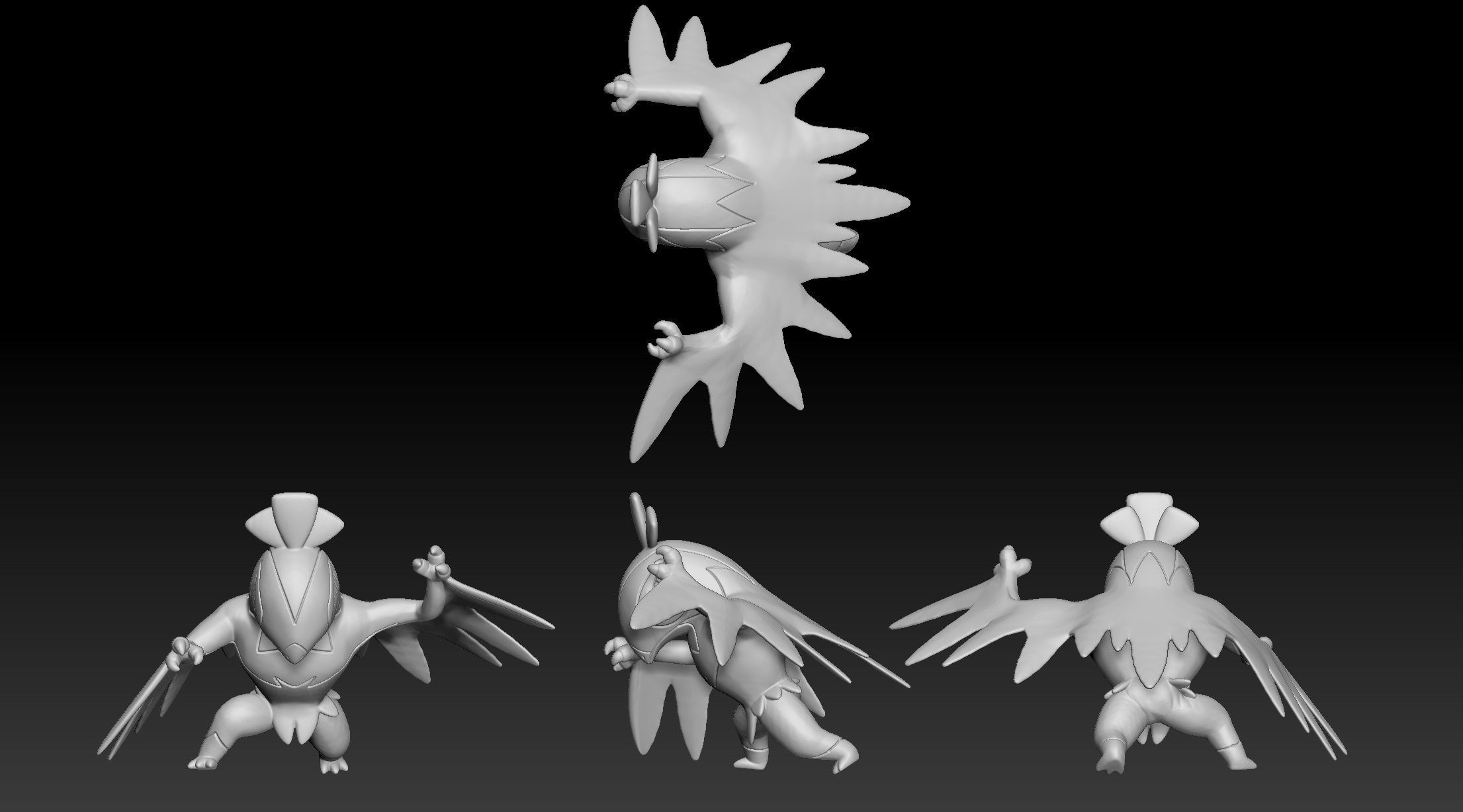Pokemon Hawlucha 3D print model_1