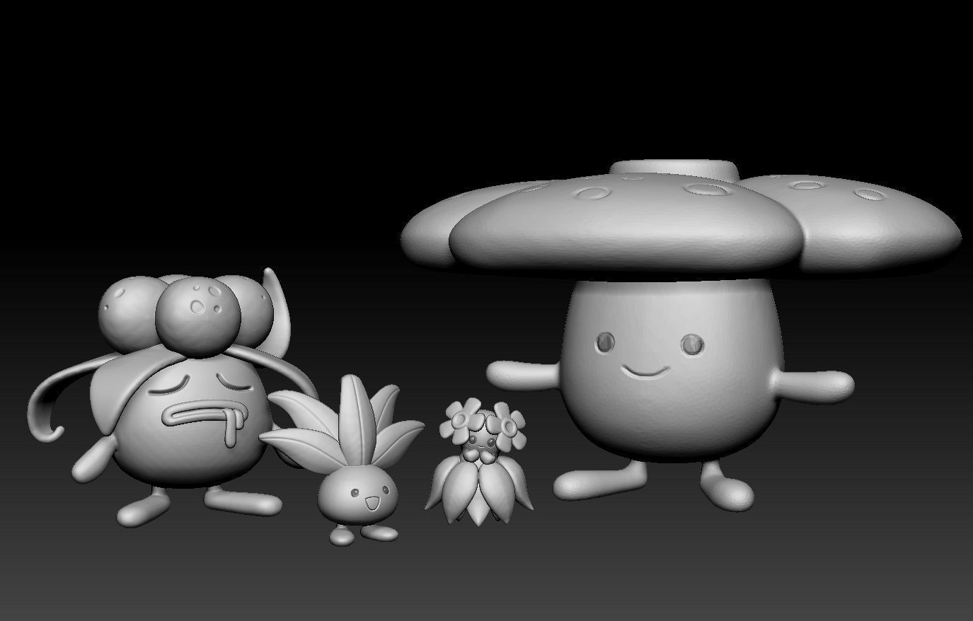 Pokemon Oddish Gloom Vileplume Bellossom 3D print model_2