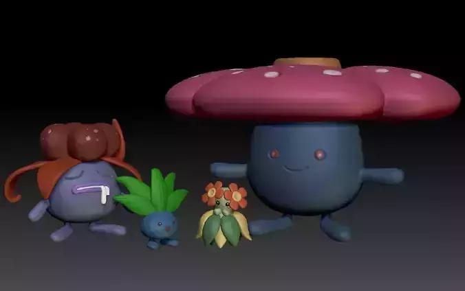 Pokemon Oddish Gloom Vileplume Bellossom