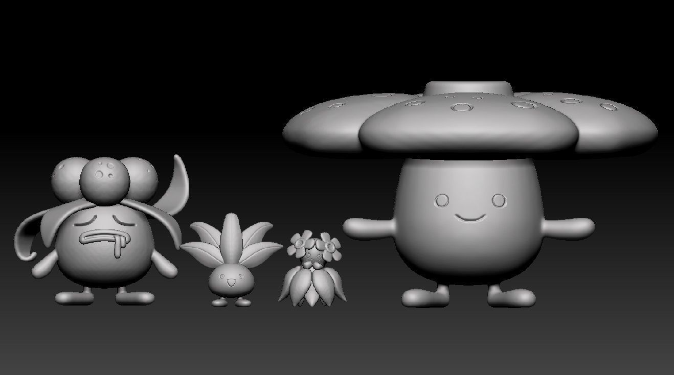 Pokemon Oddish Gloom Vileplume Bellossom 3D print model_1