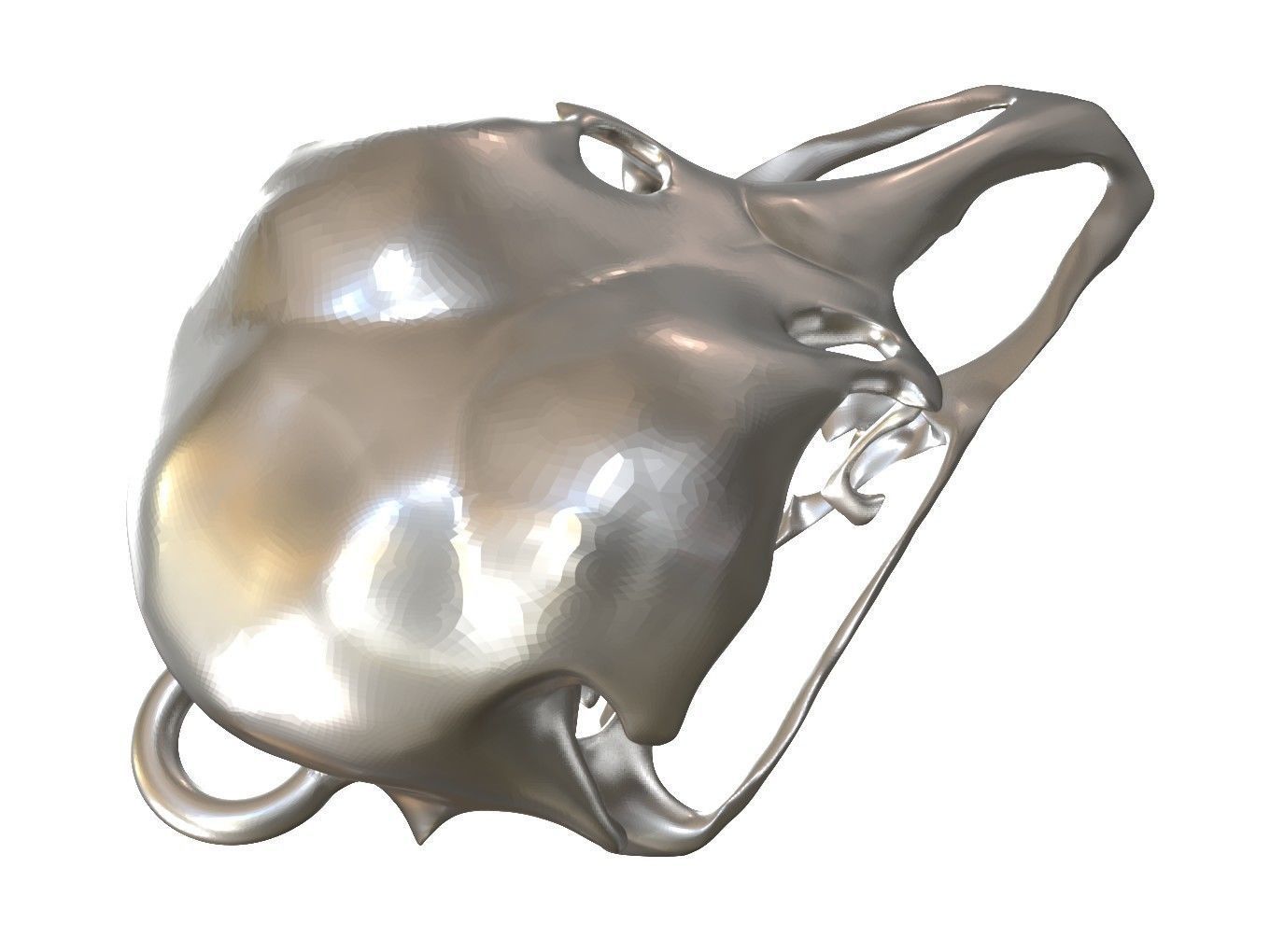 Cranium Charm Ostrich 3D print model_5