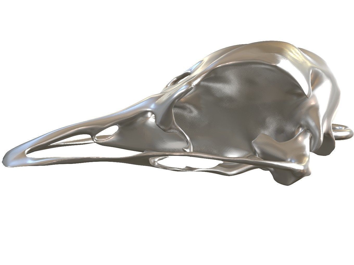 Cranium Charm Ostrich 3D print model_1