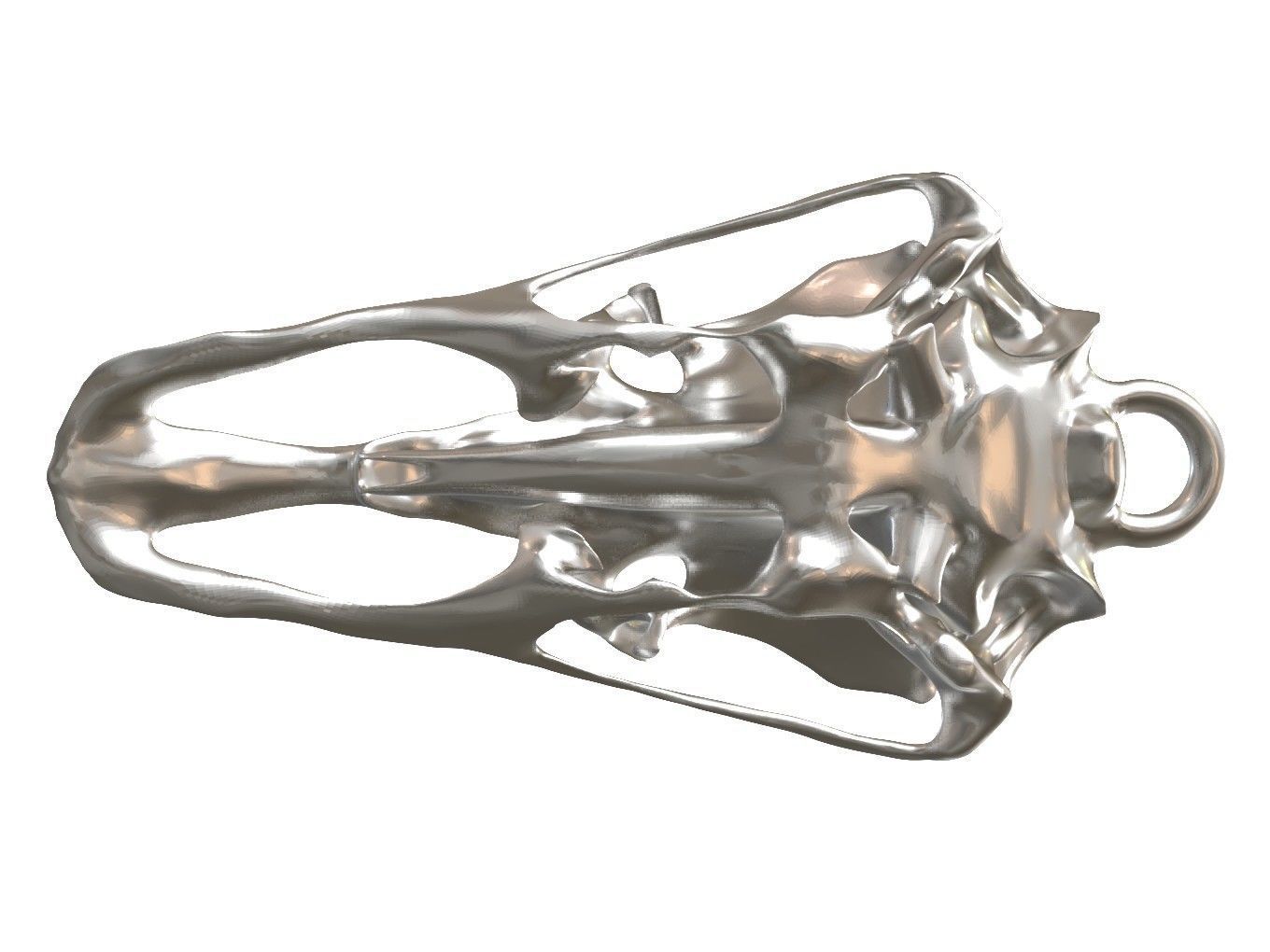 Cranium Charm Ostrich 3D print model_3