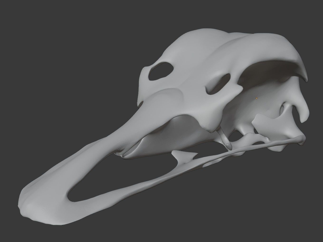 Cranium Charm Ostrich 3D print model_11