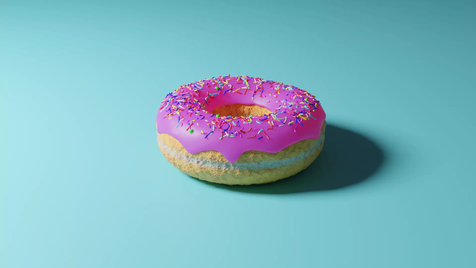 Donut Chocolate 3D model_0