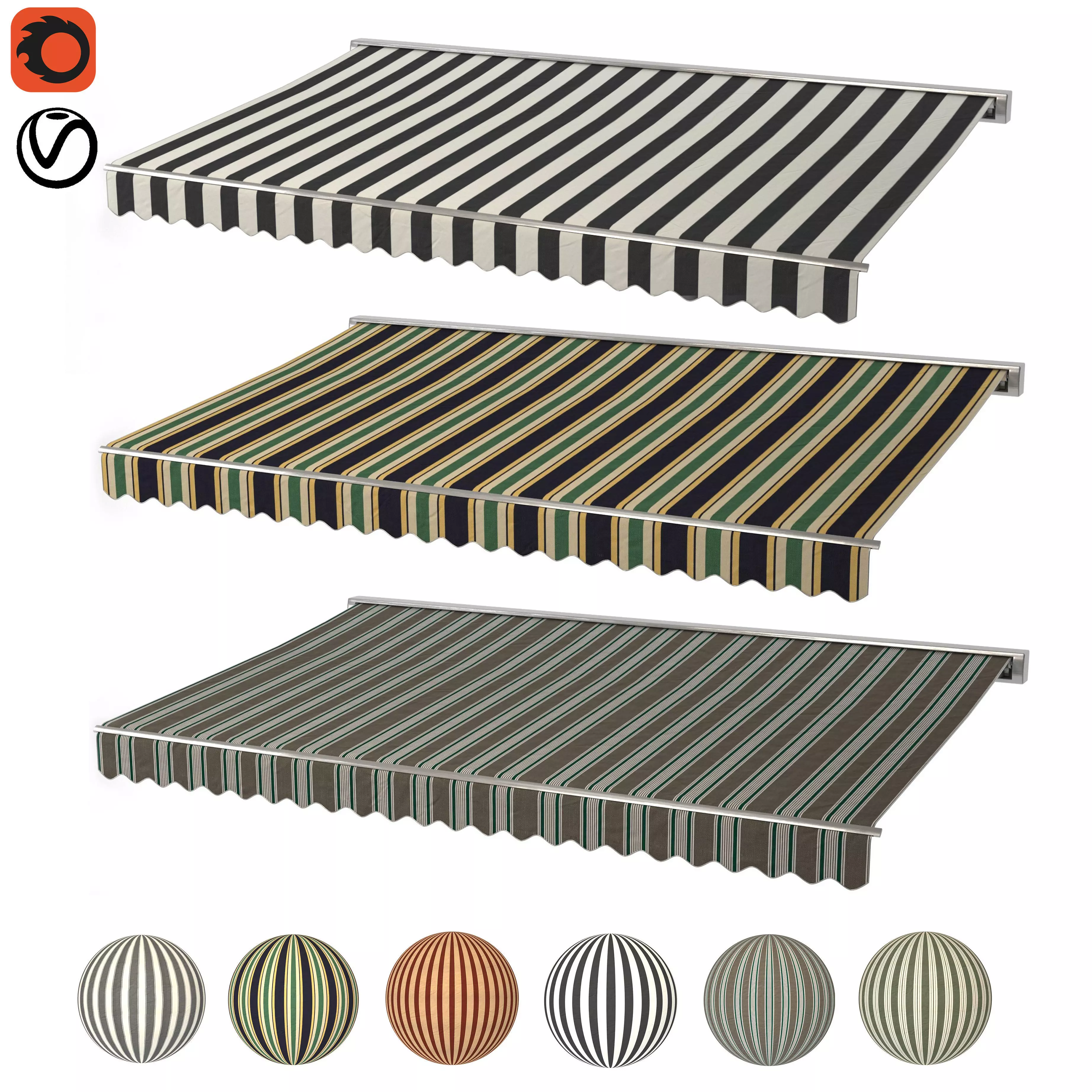 awning kitbash 01 3D model_0
