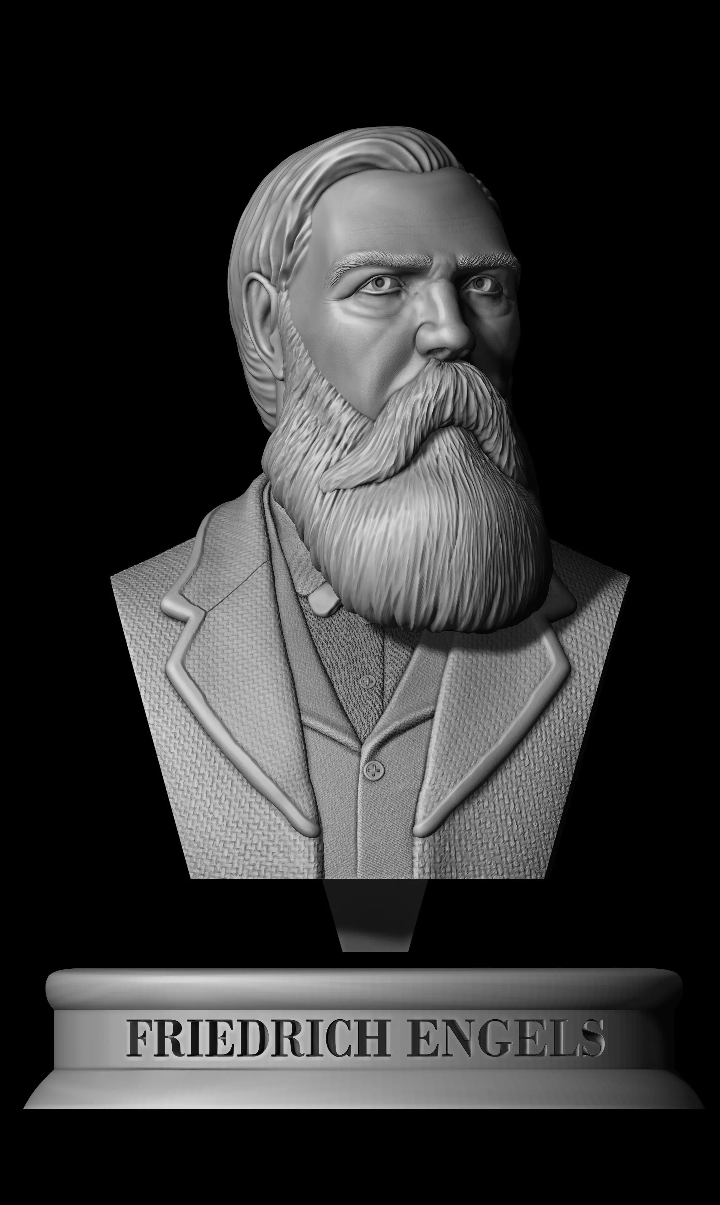 Friedrich Engels 3D print model_0