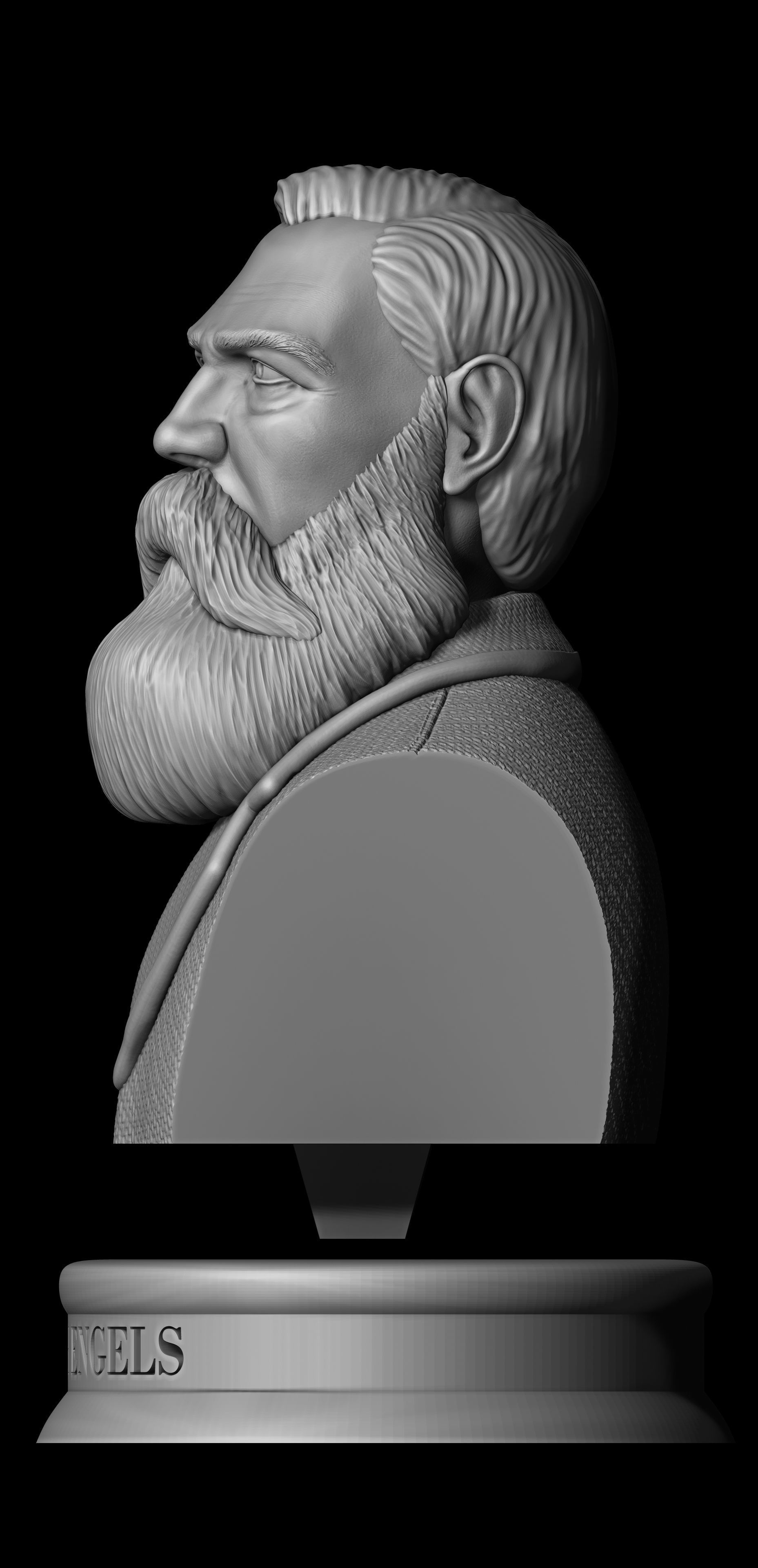 Friedrich Engels 3D print model_3