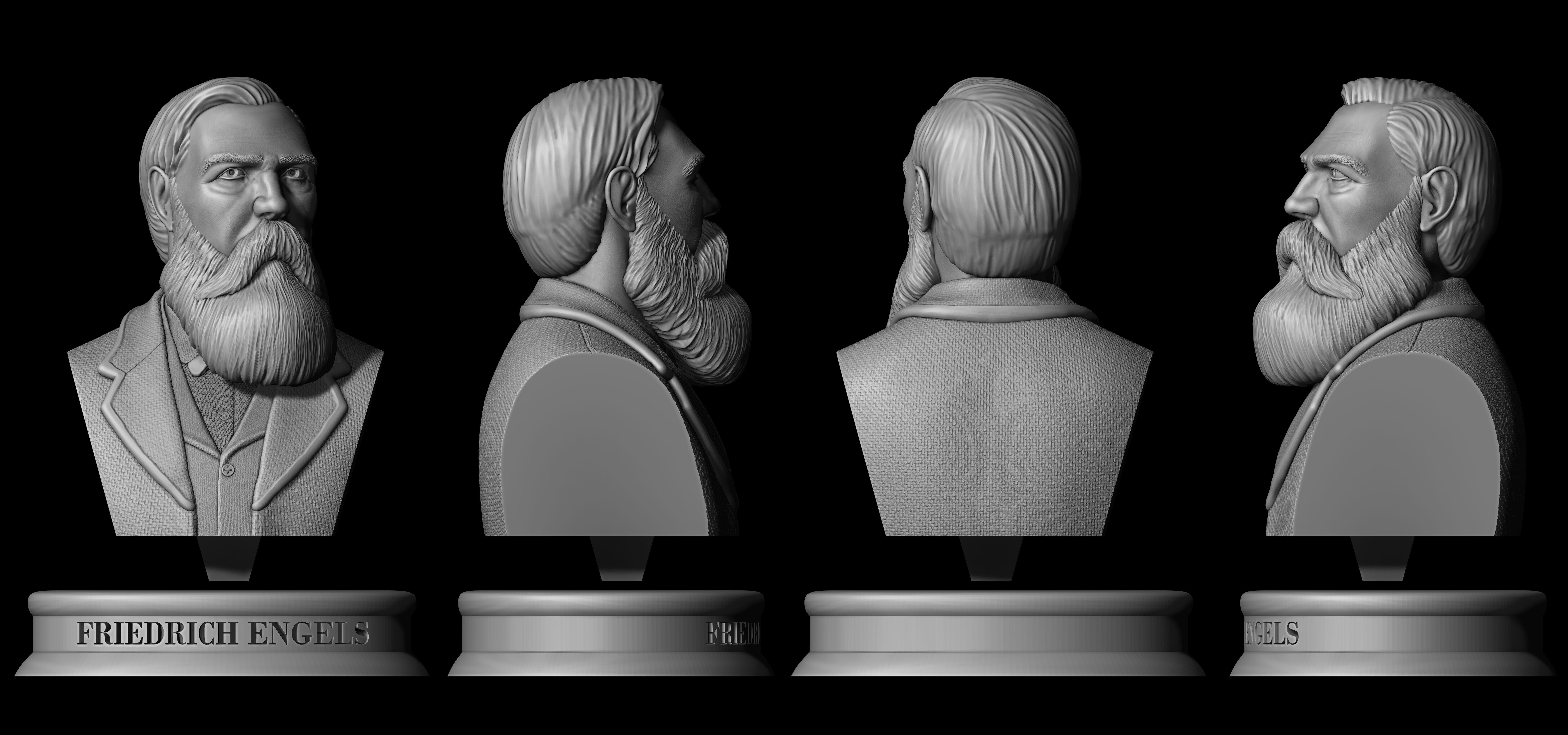 Friedrich Engels 3D print model_4