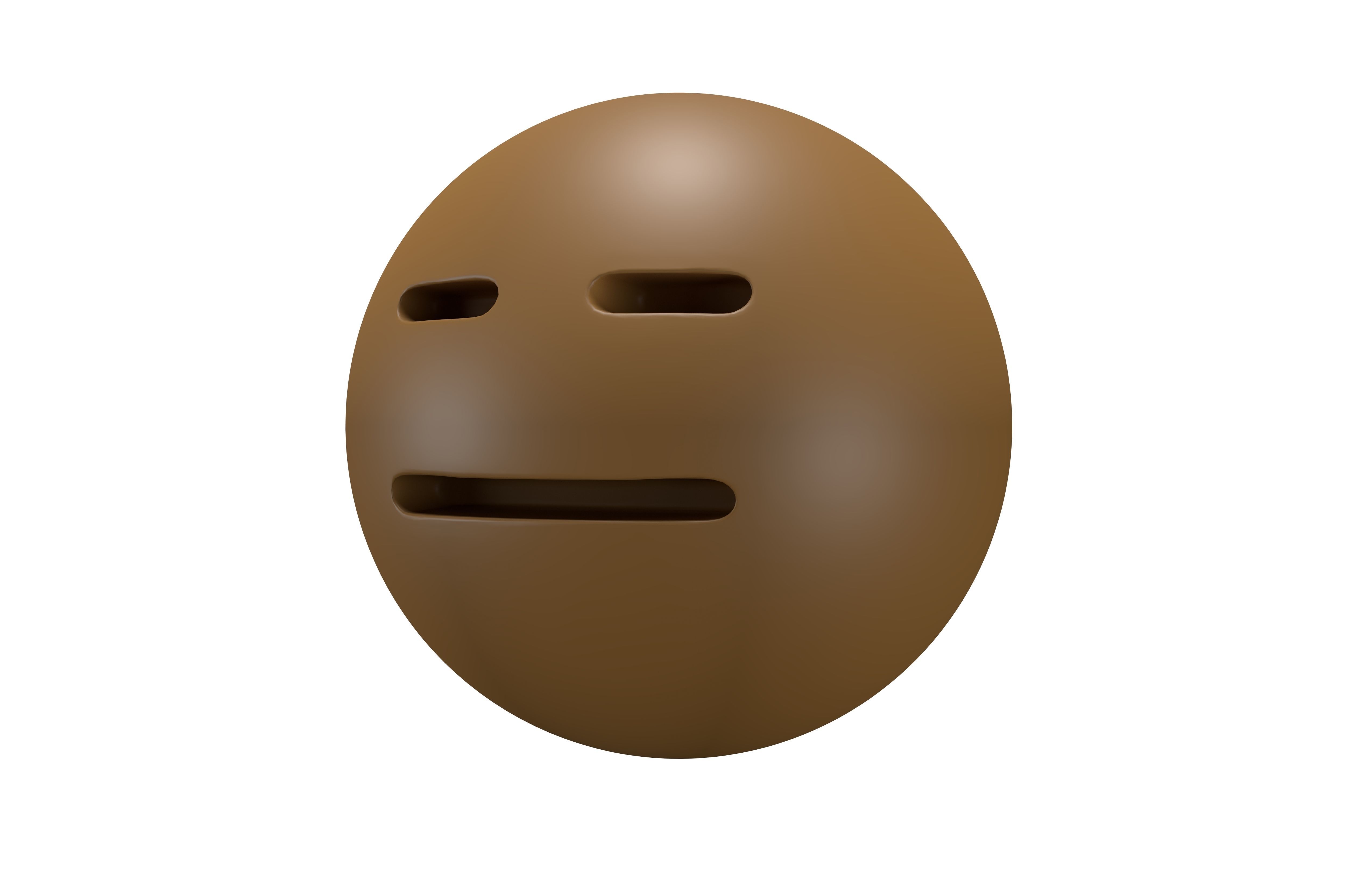 Expressionless Face 03 Low-poly 3D model_2