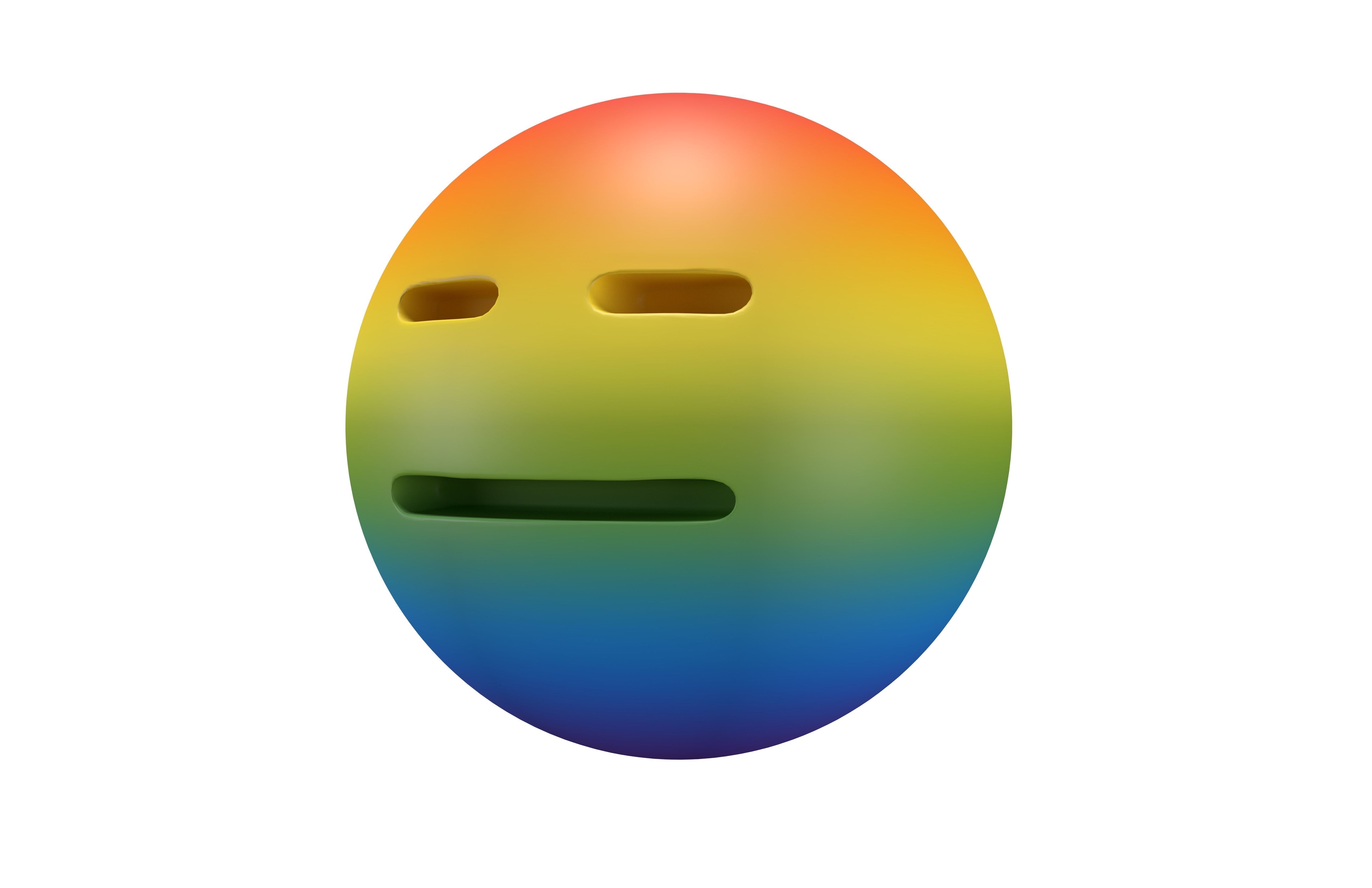 Expressionless Face 05 Low-poly 3D model_1