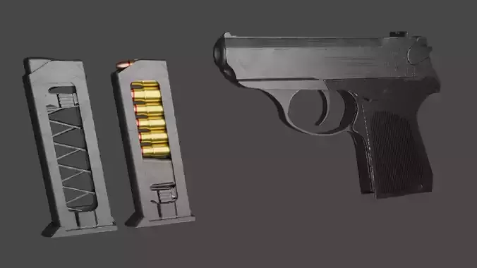 PSM Handgun Low Poly 