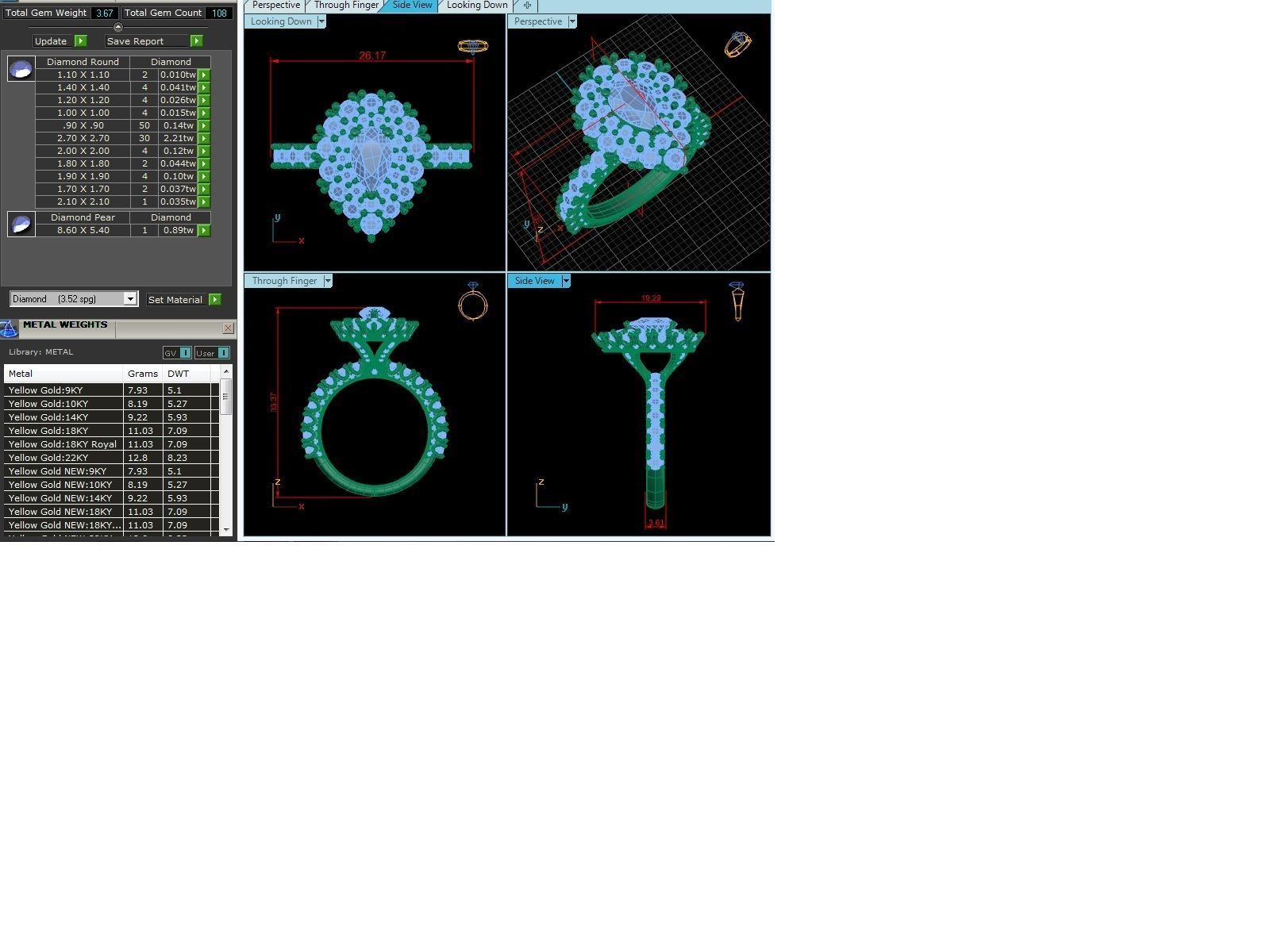 Solitaire ring model 3D print model_4