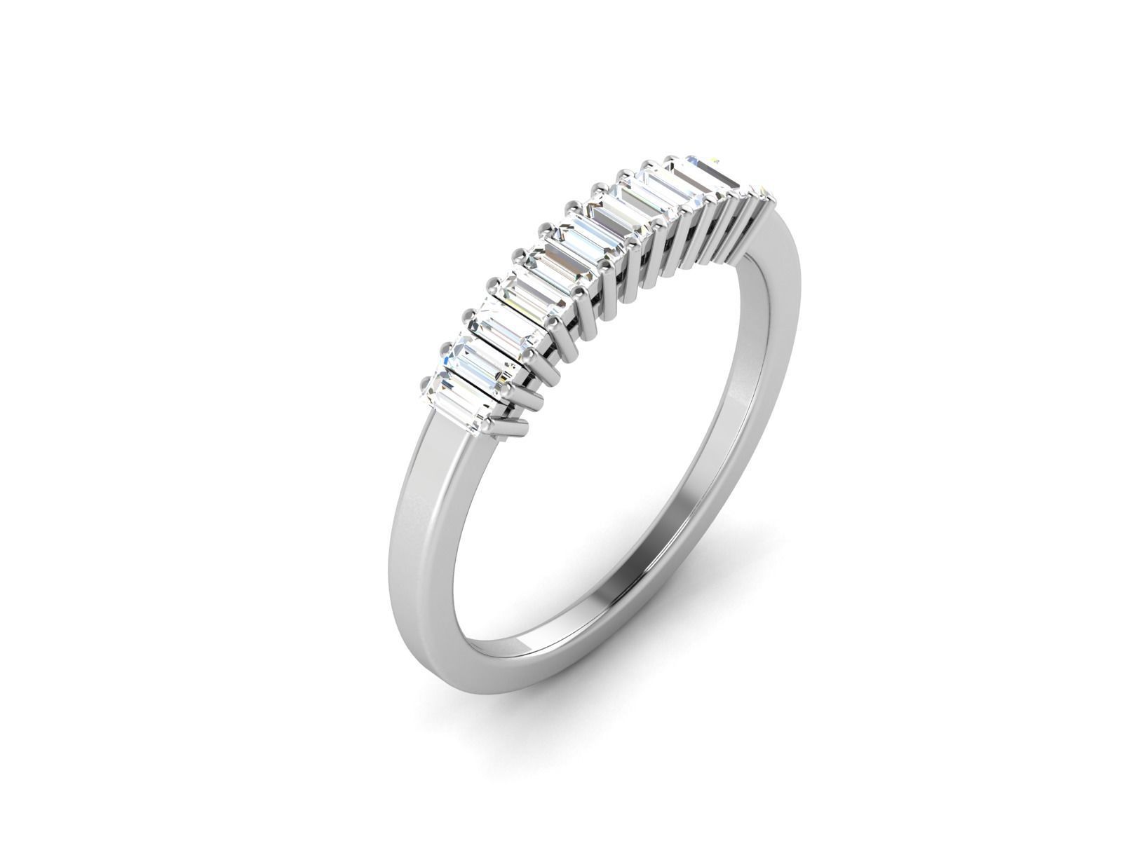 Solitaire ring model 3D print model_3