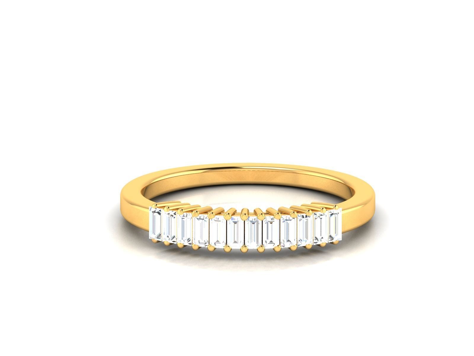 Solitaire ring model 3D print model_12