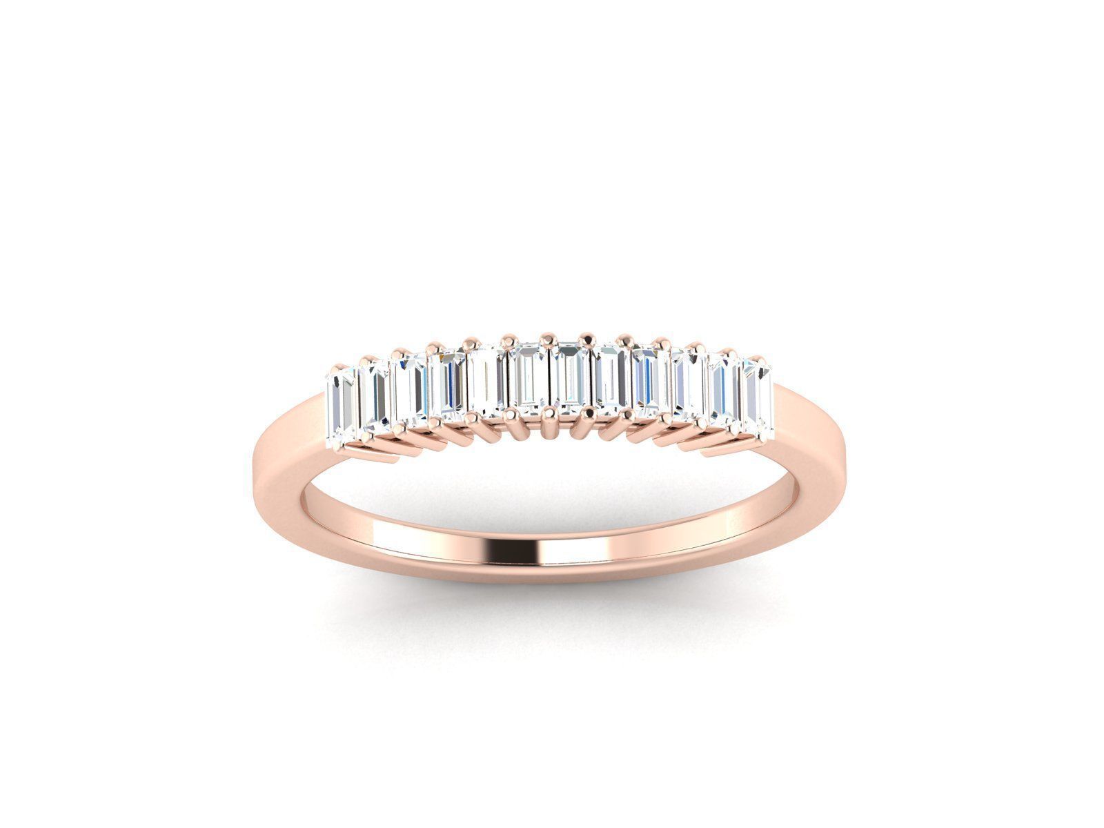Solitaire ring model 3D print model_14