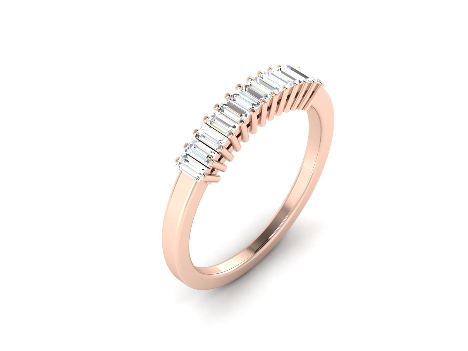 Solitaire ring model 3D print model_1