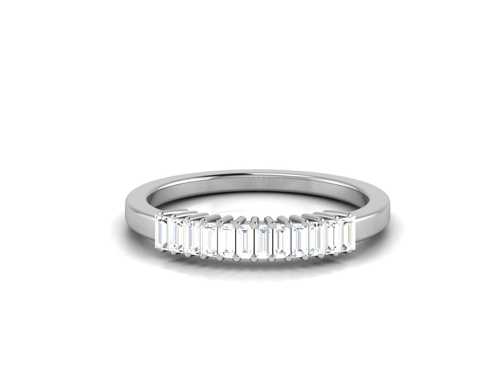 Solitaire ring model 3D print model_10