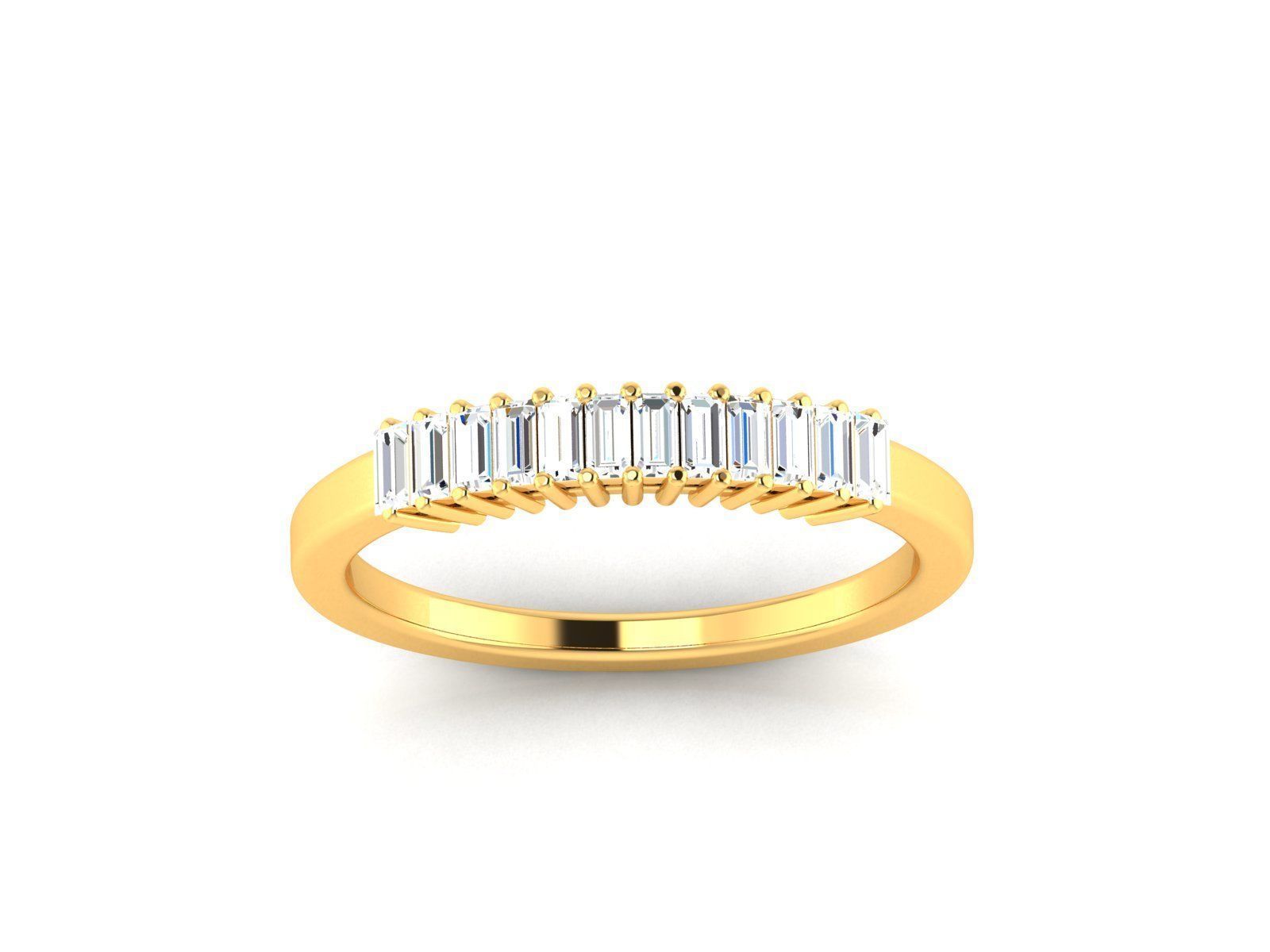Solitaire ring model 3D print model_18