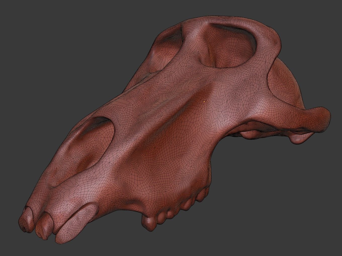 Cranium Charm Baboon Silver 3D print model_13