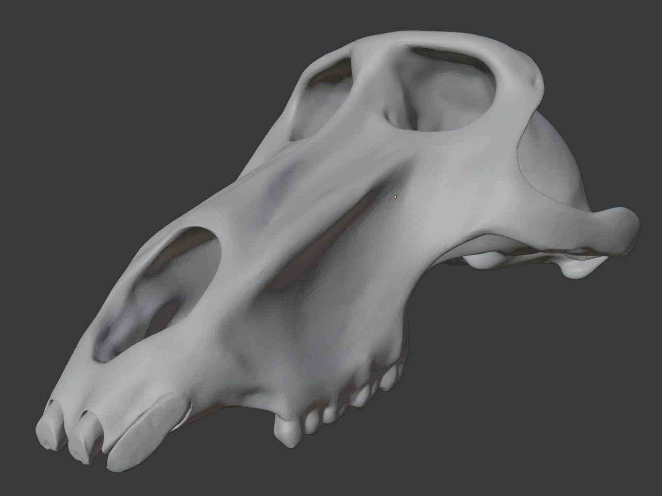 Cranium Charm Baboon Silver 3D print model_11