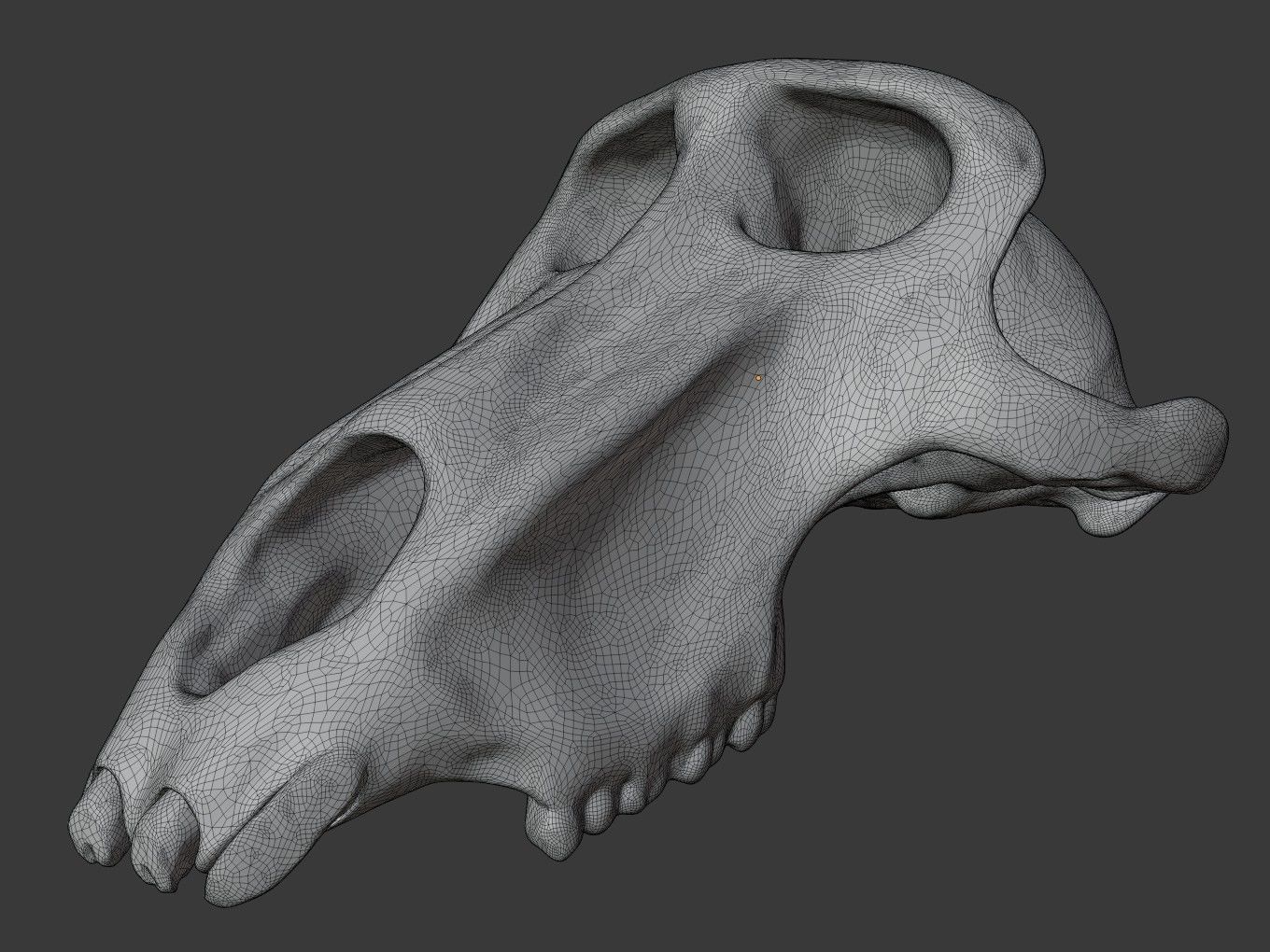 Cranium Charm Baboon Silver 3D print model_12