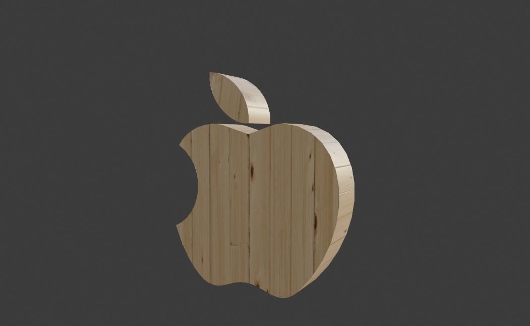 apple wall clock Low-poly 3D model_19