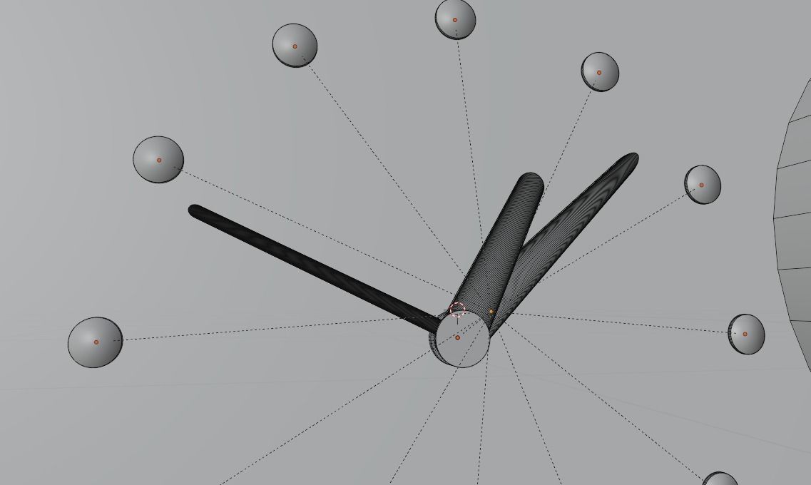 apple wall clock Low-poly 3D model_8