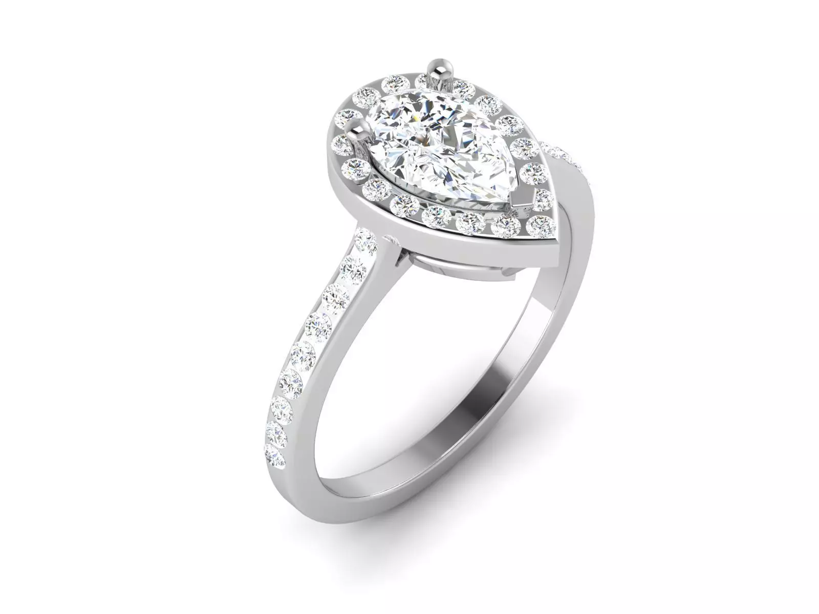 Solitaire ring model 3D print model_0
