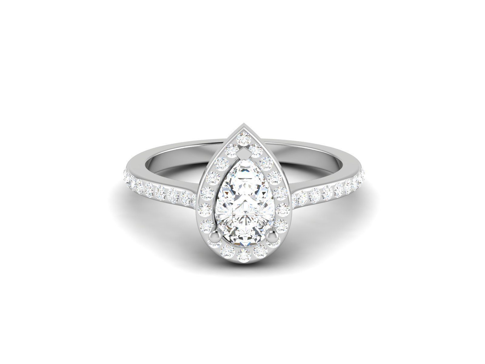 Solitaire ring model 3D print model_10