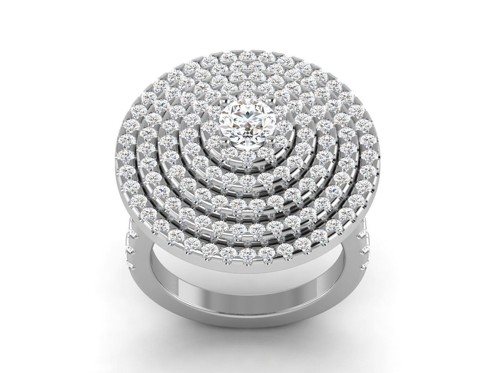 Solitaire ring model 3D print model_13