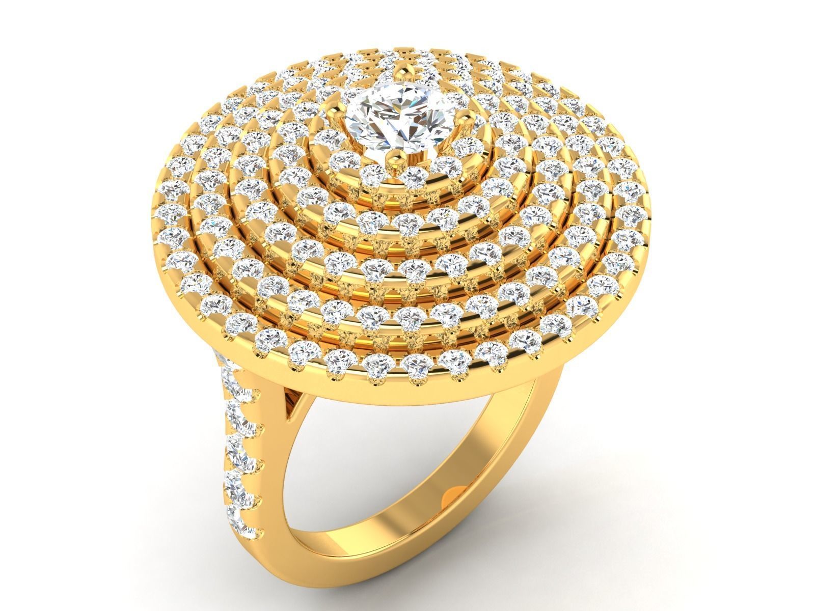 Solitaire ring model 3D print model_19
