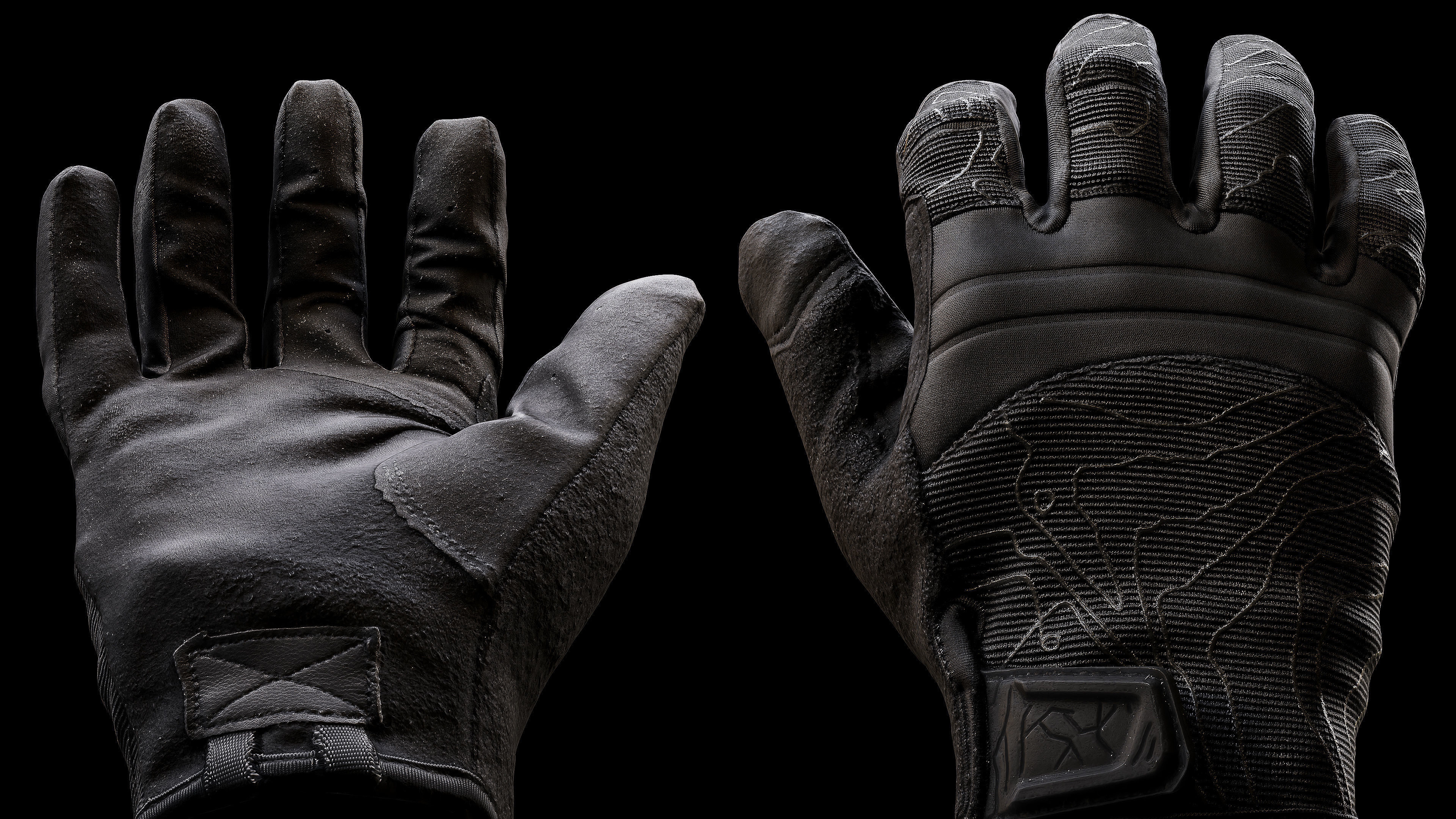 Tactical Gloves 033 Low-poly 3D model_5