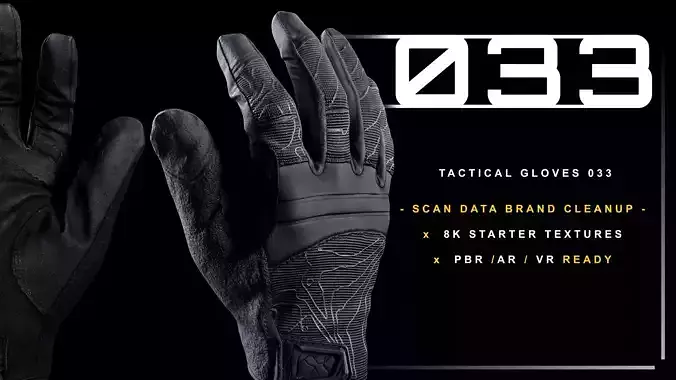 Tactical Gloves 033 Low-poly 3D model Tactical Gloves 033 Low-poly 3D model