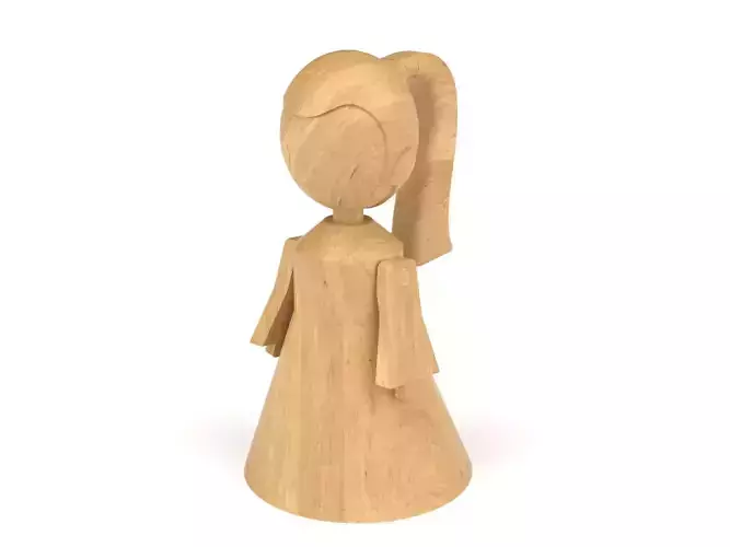 Wooden toy girl 02