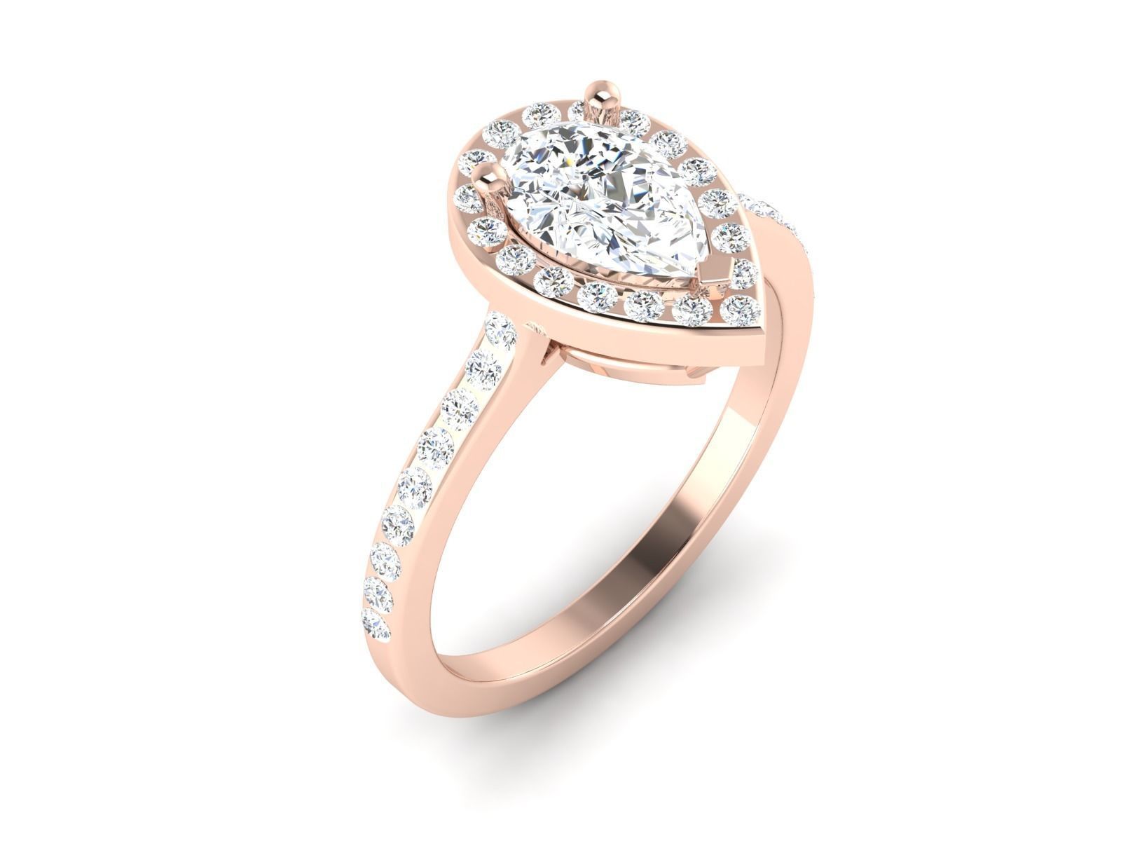 Solitaire ring model 3D print model_1