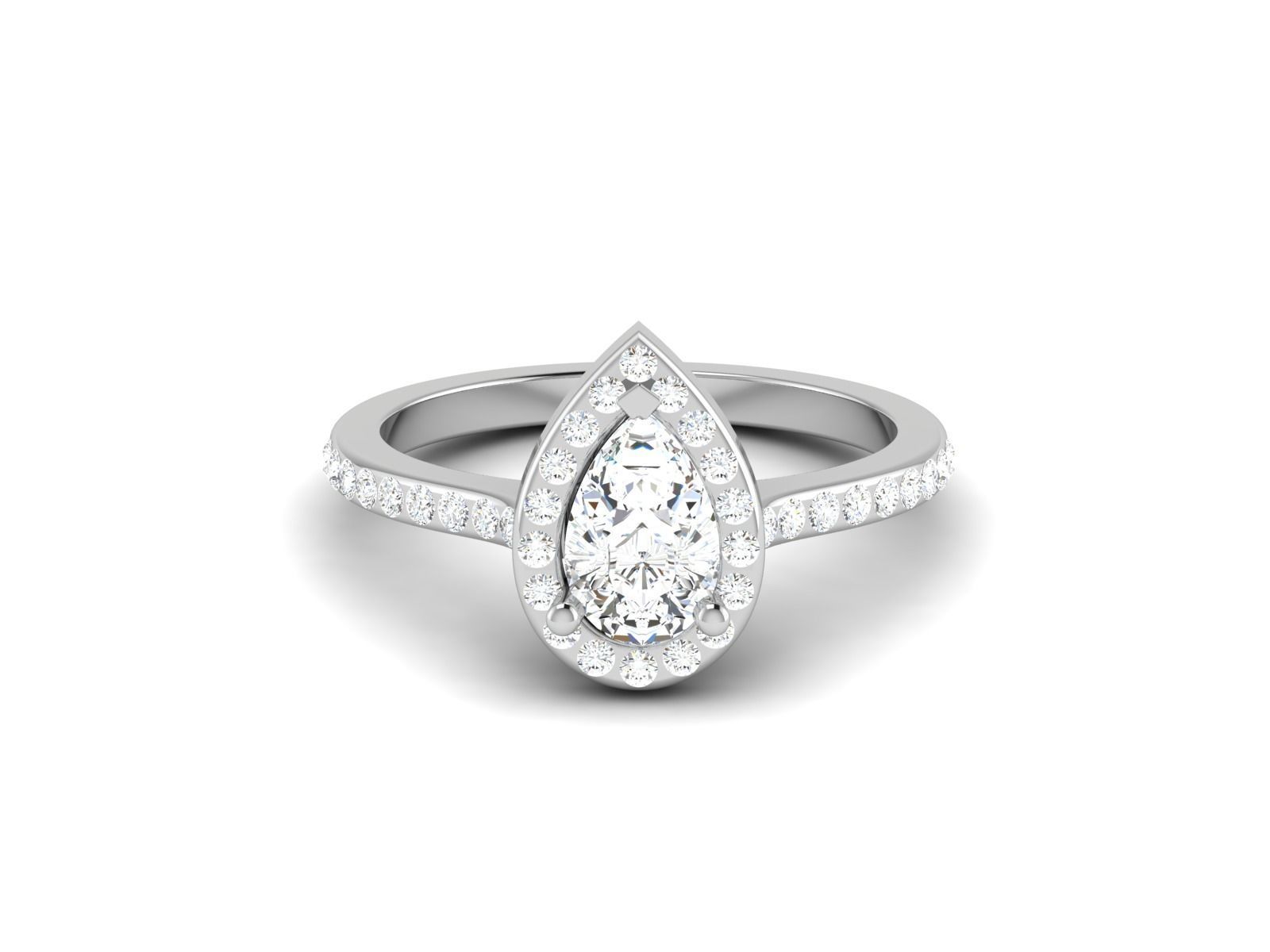 Solitaire ring model 3D print model_9