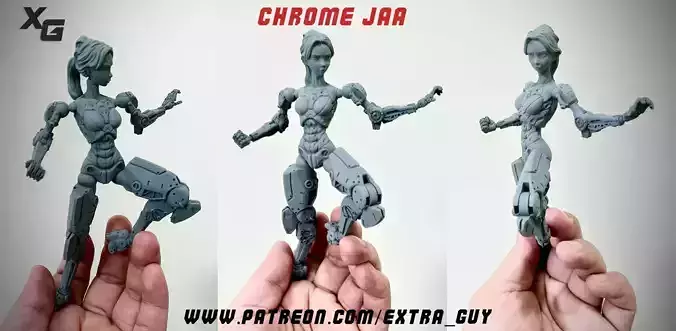 Chrome Jaa 3D Print over 100 mm 3D print model