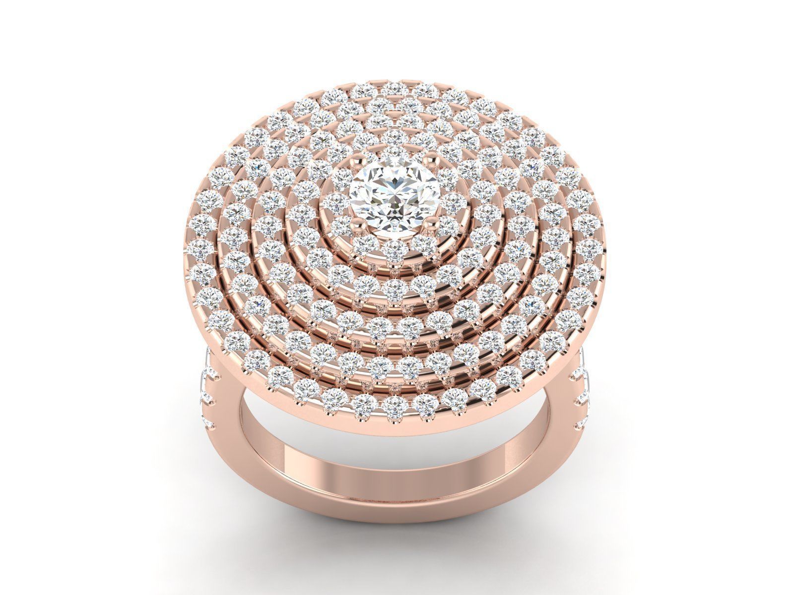 Solitaire ring model 3D print model_11