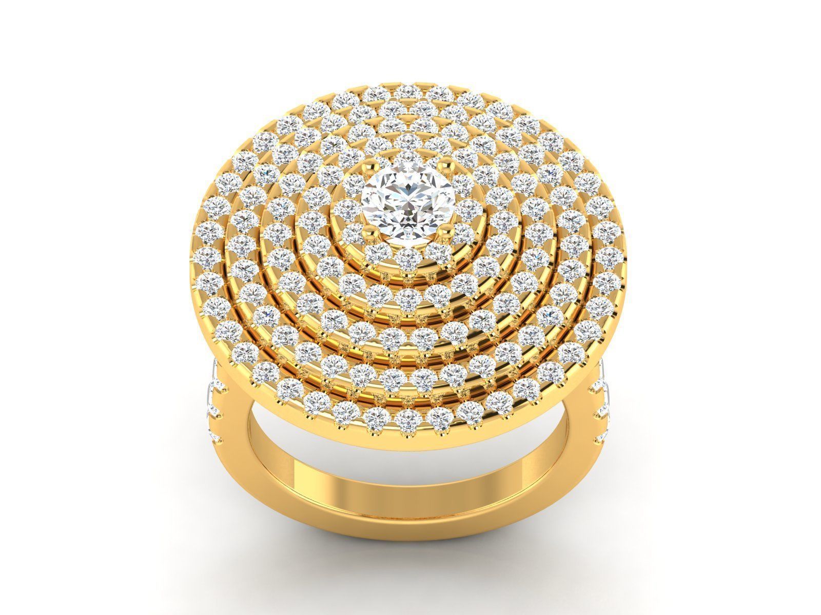 Solitaire ring model 3D print model_9