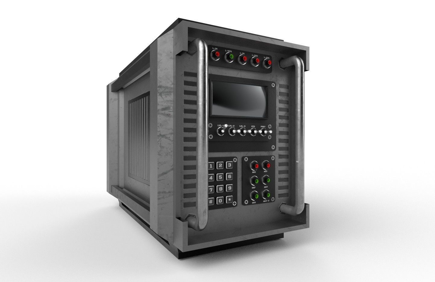 Military Radio Model 03 Low-poly 3D model_27