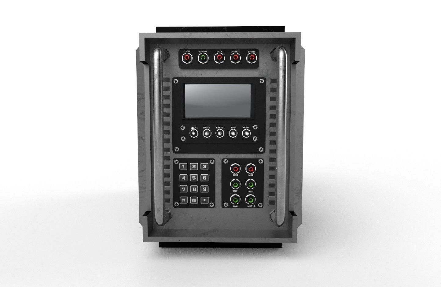 Military Radio Model 03 Low-poly 3D model_28