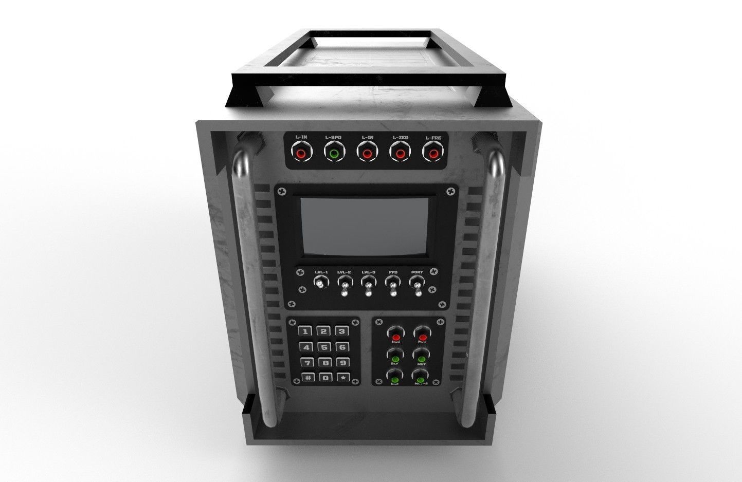Military Radio Model 03 Low-poly 3D model_4