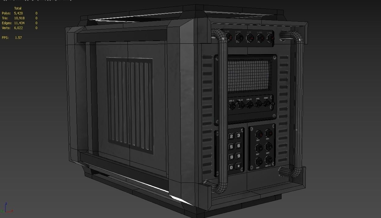 Military Radio Model 03 Low-poly 3D model_18