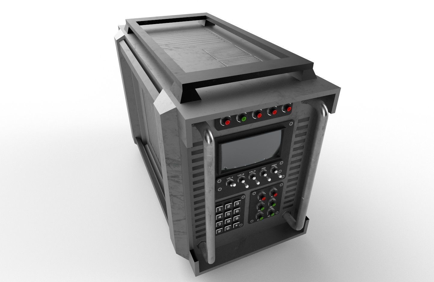 Military Radio Model 03 Low-poly 3D model_21
