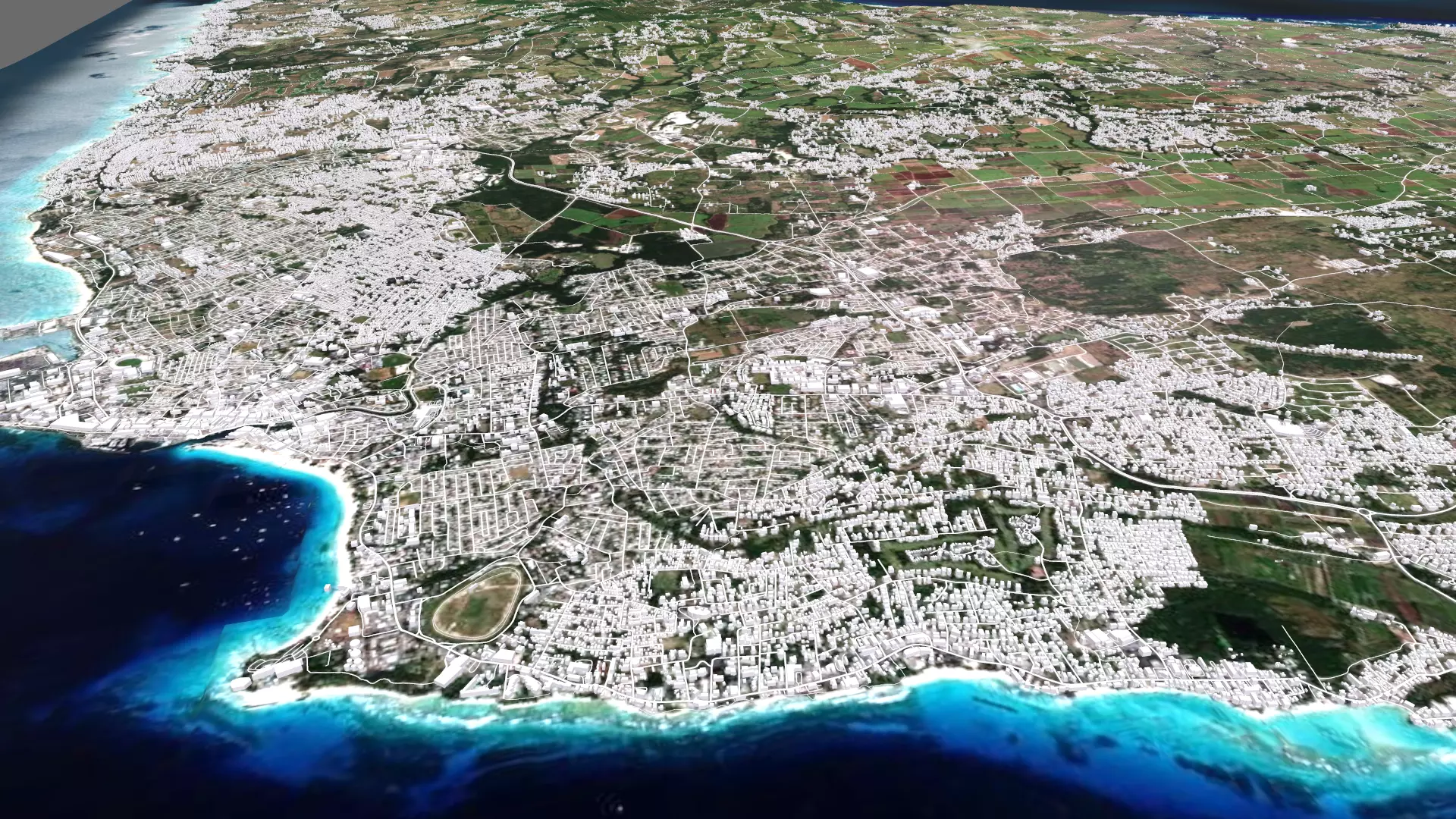 Barbados Island country 3D model_0